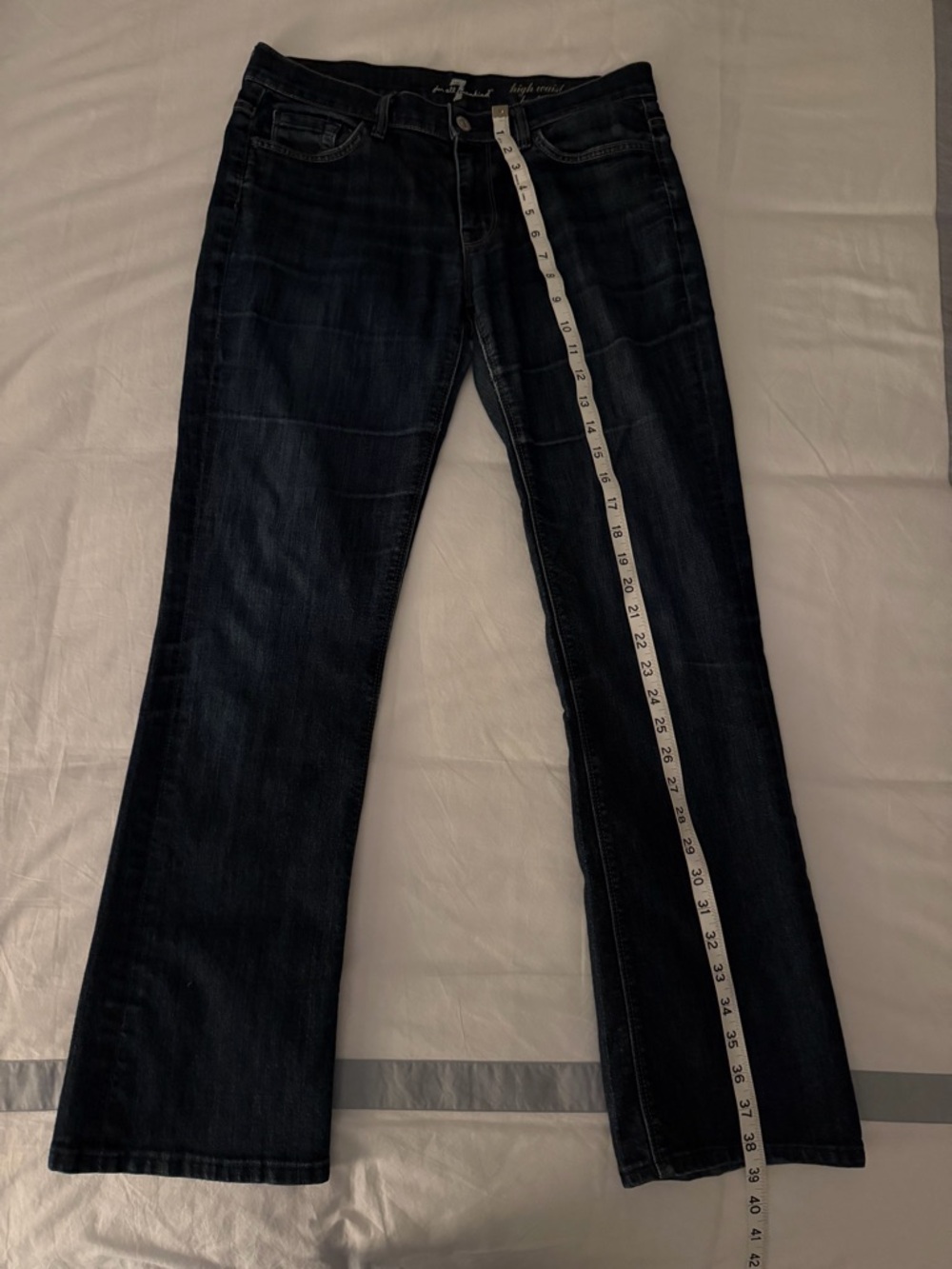 7 For All Mankind Dark Blue Boot Cut Jeans